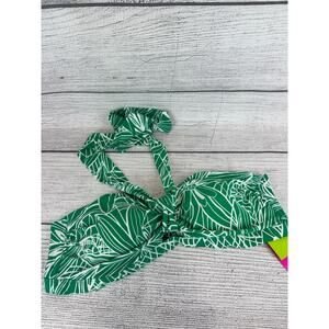 Tabitha Brown x Target Plus Size Green & Cream Printed Swimsuit Top Size 3X